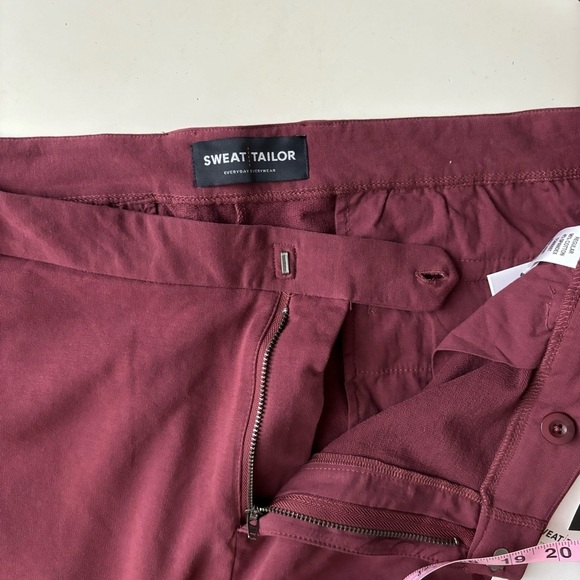 Swet Tailor Men’s Everyday Stretch Chino Shorts Red Size 40 New - Picture 5 of 7